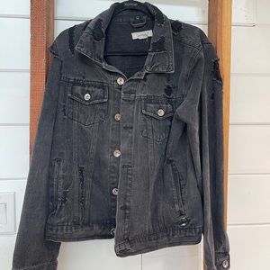Washed out Black Jean Jacket